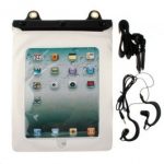 New PU Leather Waterproof Case Skin Dry Bag Pouch with 3.5mm Armband Earphone Port For iPad